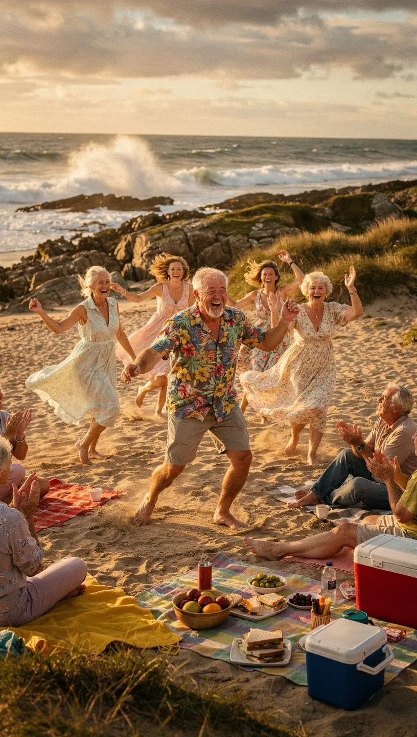 Group dancing event promoting social connections in pre-retirement